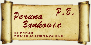 Peruna Banković vizit kartica